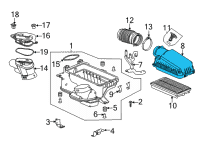 OEM Acura TLX COVER, AIR CLEANER Diagram - 17211-6S8-A01