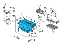 OEM 2022 Acura TLX Case Set, Air Cleaner Diagram - 17201-6S8-A00