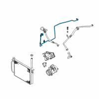 OEM 2004 BMW X5 Pressure Hose, Condenser, Evaporator Diagram - 64-53-6-939-464