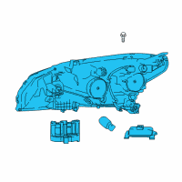 OEM 2018 Nissan Leaf Passenger Side Headlamp Assembly Diagram - 26010-5SA5B