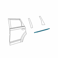 OEM 2019 Dodge Journey Molding-Rear Door Diagram - 5076859AJ