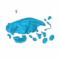 OEM 2018 Nissan Murano Lamp Assembly - Head, RH Diagram - 26010-5AA9C