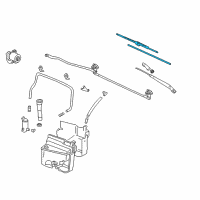 OEM Lexus LS430 Front Wiper Blade, Left Diagram - 85222-50040