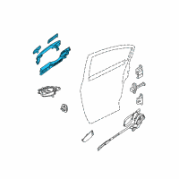 OEM 2011 Nissan Altima Rear Door Outside Handle Assembly Left Diagram - 82606-JA31A