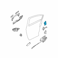 OEM 2008 Nissan Maxima HNGE Rear Door Up Diagram - 82400-JA01A