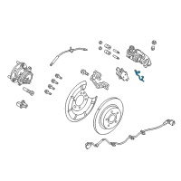 OEM 2017 Ford C-Max Brake Pads Spring Diagram - CV6Z-2A225-A