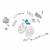 OEM 2012 Ford Focus Caliper Support Diagram - CV6Z-2B582-A