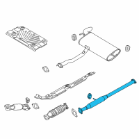 OEM 2016 Kia Sportage Center Muffler Complete Diagram - 286003W950