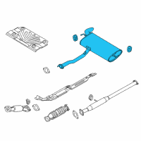 OEM 2014 Kia Sportage Main Muffler Assembly Diagram - 287003W910