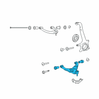 OEM 2017 Lexus GX460 Front Suspension Lower Control Arm Sub-Assembly, No.1 Right Diagram - 48068-60051