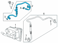 OEM GMC Acadia Oil Cooler Pipe Diagram - 24042524