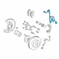 OEM 2001 Toyota Prius Front Speed Sensor Diagram - 89542-47010