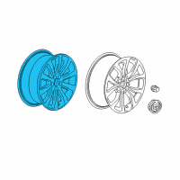 OEM 2018 Cadillac ATS Wheel Diagram - 22812384