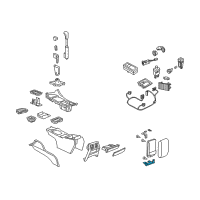 OEM 2004 Pontiac GTO Hinge Asm-Front Floor Console Armrest Diagram - 92084757
