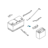 OEM 2018 BMW 750i Plus Pole Battery Cable Diagram - 61-12-9-391-187