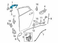 OEM Chevrolet Bolt EUV Handle, Outside Diagram - 13506794