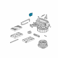 OEM 2005 Honda Civic Motor Assembly, Fresh/Recirculating Diagram - 79350-S5A-A01