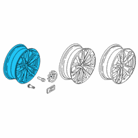 OEM 2020 BMW X3 Light Alloy Disc Wheel Reflexsilber Diagram - 36-11-6-877-325