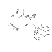 OEM 2004 Infiniti Q45 Power Steering Return Hose Diagram - 49725-AR200