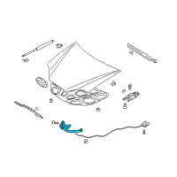 OEM 2004 Hyundai Tiburon Latch Assembly-Hood Diagram - 81130-2C000