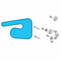 OEM Honda Accord Belt, Alternator Diagram - 31110-6B2-A01