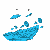 OEM 2020 Hyundai Ioniq Headlamp Assembly, Left Diagram - 92101-G2050-T2S