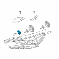 OEM 2018 Hyundai Ioniq Front Turn Signal Lamp Holder Assembly Diagram - 92166-G2050