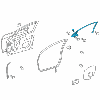 OEM Lexus GS300 Garnish, Door Frame, RH Diagram - 67663-30061