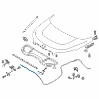 OEM Kia Soul EV Cable Assembly-Hood Latch Diagram - 81190B2100