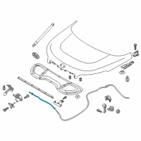 OEM Kia Soul Cable Assembly-Hood Latch Diagram - 81190B2100