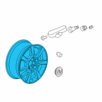 OEM Cadillac CTS Wheel Diagram - 9598611