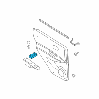 OEM Nissan Rogue Switch Assy-Power Window, Assist Diagram - 25411-AX01A