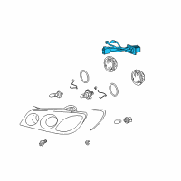 OEM Hyundai Azera Wiring Assembly-Positon & Headlamp Diagram - 92150-39000