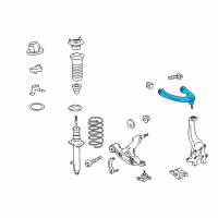 OEM Lexus GS450h Front Suspension Upper Control Arm Assembly Diagram - 48610-39195