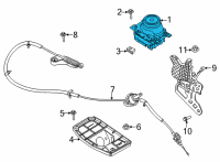 OEM 2022 Ford Mustang Gear Shift Assembly Diagram - KR3Z-7P155-C
