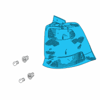 OEM 2005 Ford Freestar Tail Lamp Assembly Diagram - 6F2Z-13404-AA