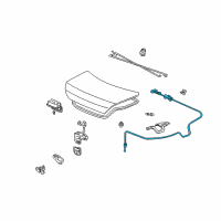 OEM Acura CL Cable, Trunk Opener Diagram - 74880-S0K-A00