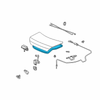 OEM 2001 Acura CL Weatherstrip, Trunk Lid Diagram - 74865-S3M-A00