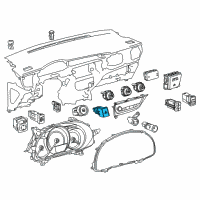 OEM 2016 Toyota Corolla Hazard Switch Diagram - 84332-02201