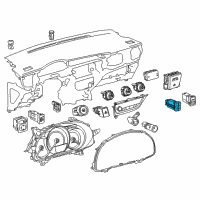 OEM 2014 Toyota RAV4 Seat Heat Switch Diagram - 84751-0R032