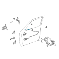 OEM 1999 Toyota Camry Link, Front Door Inside Locking RH Diagram - 69731-AA020