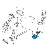 OEM 2001 Ford Escape Mount Support Diagram - YL8Z-6M007-AA