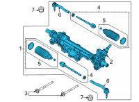 OEM Ford Bronco GEAR - RACK AND PINION STEERIN Diagram - MB3Z-3504-E