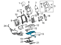 OEM 2022 Cadillac CT5 Seat Cushion Pad Diagram - 84849646