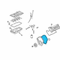 OEM Oldsmobile Front Cover Gasket Diagram - 12554519