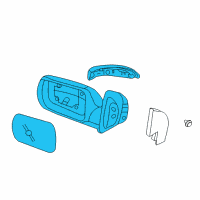 OEM 2011 Kia Sedona Outside Rear View Mirror Assembly, Left Diagram - 876104D901