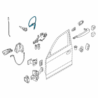 OEM 2011 BMW 1 Series M Front Door Lock Bowden Cable Diagram - 51-21-7-059-677