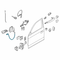 OEM 2011 BMW 128i Bowden Cable, Door Opener, Front Diagram - 51-21-7-059-667