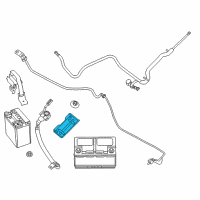 OEM 2018 Jeep Grand Cherokee Bracket-Battery Hold Down Diagram - 68248658AA