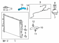 OEM 2022 Cadillac XT5 Lower Hose Diagram - 84863063